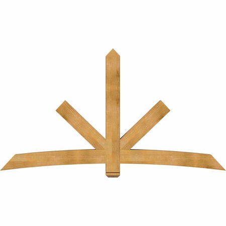 Ekena Millwork Alberta Rough Sawn Timber Gable Bracket, Western Red Cedar, 96"W x 52"H x 6"D x 6"F, 13/12 Pitch GBW096X52X0606ALB00RWR